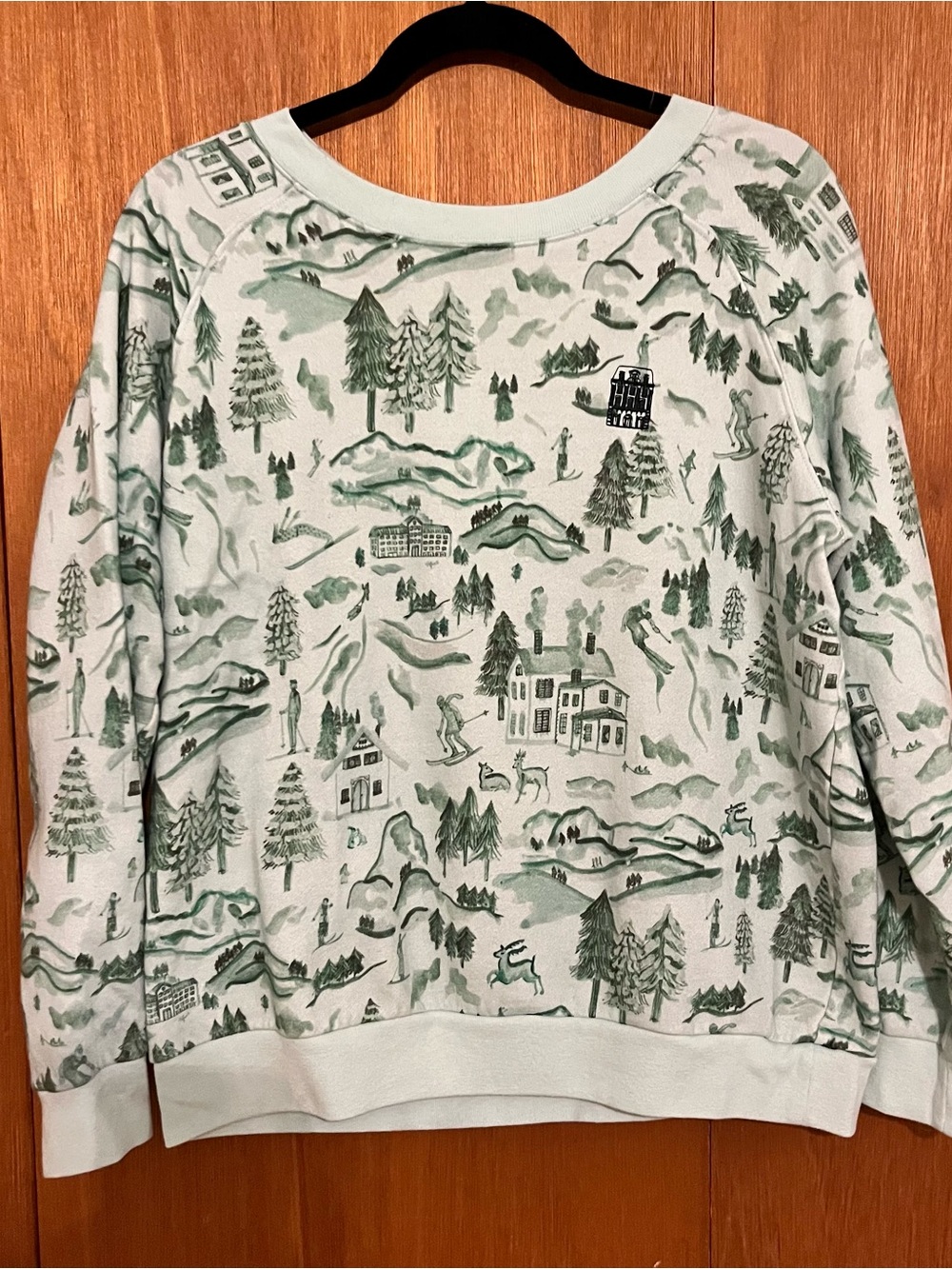 Hill House Ski Chalet Print Crew Neck